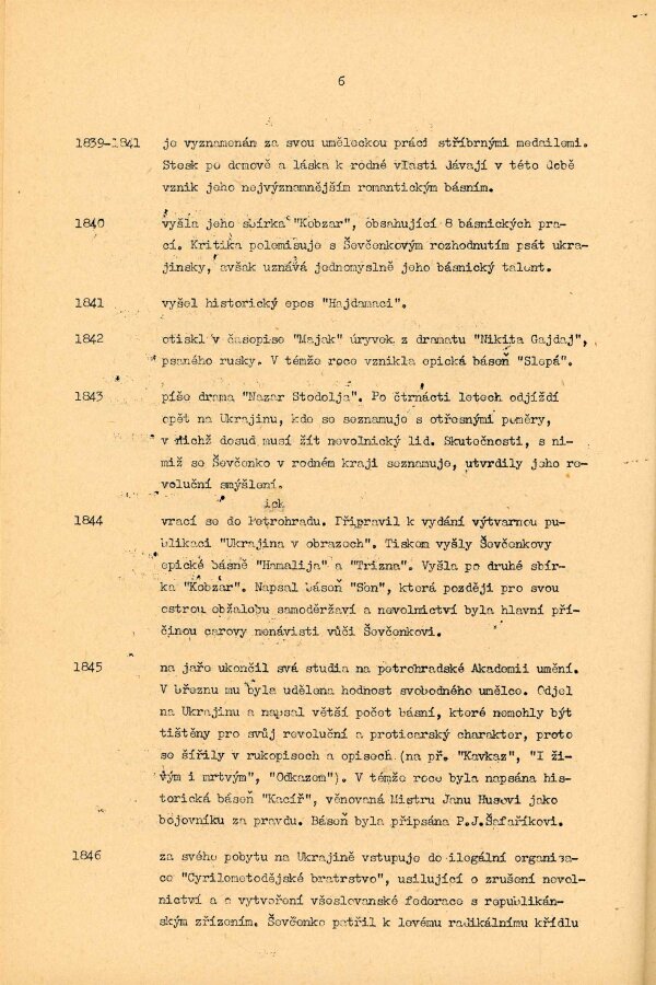 Eva Velinská a Orest Zilynskyj (eds.), Taras Ševčenko v české kultuře: Bibliografie, Praha 1962.